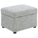 Winter Upholstered Hydraulic Lift Top Storage Ottoman Grey - Walo Furniture