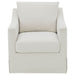 Winter Upholstered Sloped Arm Accent Swivel Chair Beige - Walo Furniture