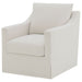 Winter Upholstered Sloped Arm Accent Swivel Chair Beige - Walo Furniture