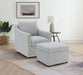 Winter Upholstered Sloped Arm Accent Swivel Chair Grey - Walo Furniture