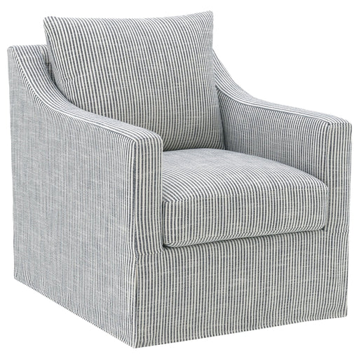 Winter Upholstered Sloped Arm Accent Swivel Chair Grey - Walo Furniture