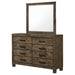 Woodmont 8 - drawer Dresser with Mirror Rustic Golden Brown - Walo Furniture