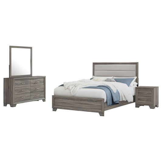 Wright 4 - piece California King Bedroom Set Brown Oak - Walo Furniture