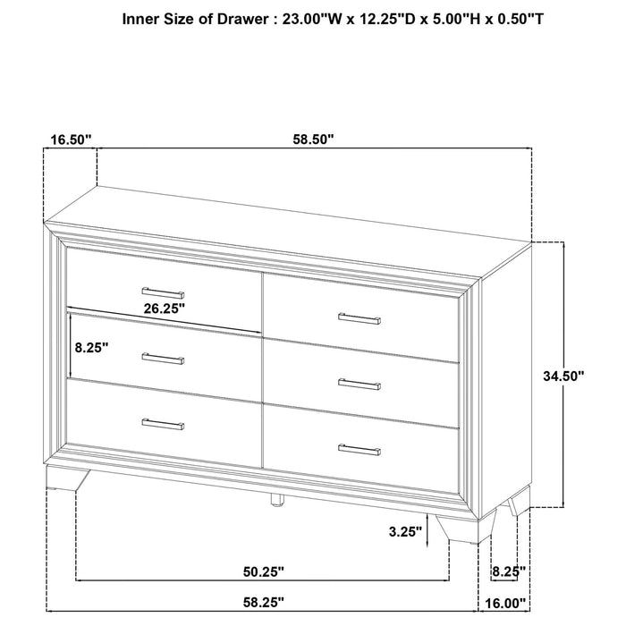 Wright 4 - piece Eastern King Bedroom Set Brown Oak - Walo Furniture