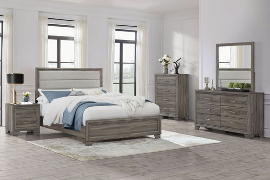 Wright 5 - piece Eastern King Bedroom Set Brown Oak - Walo Furniture