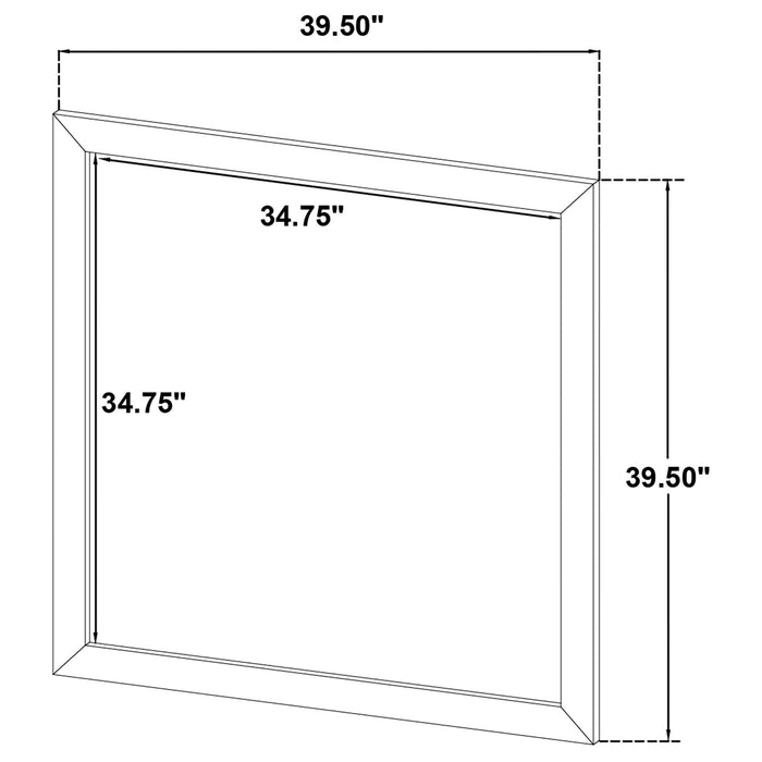 Wright Dresser Mirror Brown Oak - Walo Furniture