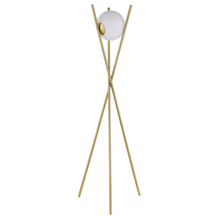 Yamileth 65 - inch Spherical Bulb Metal Tripod Floor Lamp Gold - Walo Furniture