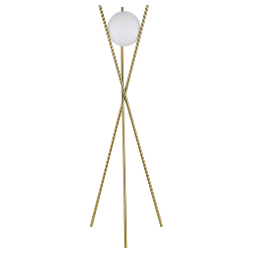 Yamileth 65 - inch Spherical Bulb Metal Tripod Floor Lamp Gold - Walo Furniture