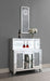 Yvaine 2 - door Mirrored Acrylic Home Bar Wine Cabinet Silver - Walo Furniture