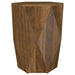 Zalika Hexagonal Solid Mango Wood End Table Natural - Walo Furniture