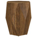 Zalika Hexagonal Solid Mango Wood End Table Natural - Walo Furniture