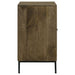 Zaria 2 - door Wood Trellis Accent Storage Cabinet Brown - Walo Furniture