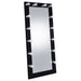 Zayan 32 x 71 Inch Floor Mirror LED Lighting Black Gloss - Walo Furniture