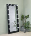 Zayan 32 x 71 Inch Floor Mirror LED Lighting Black Gloss - Walo Furniture