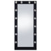 Zayan 32 x 71 Inch Floor Mirror LED Lighting Black Gloss - Walo Furniture