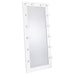 Zayan 32 x 71 Inch Floor Mirror LED Lighting White Gloss - Walo Furniture