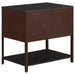 Zimmerlee 2 - drawer Side Table with Shelf Rust Brown - Walo Furniture