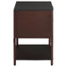 Zimmerlee 2 - drawer Side Table with Shelf Rust Brown - Walo Furniture