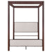 Zimmerlee 89 - inch Metal Eastern King Canopy Bed Rust Brown - Walo Furniture