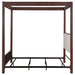 Zimmerlee 89 - inch Metal Eastern King Canopy Bed Rust Brown - Walo Furniture