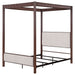 Zimmerlee 89 - inch Metal Eastern King Canopy Bed Rust Brown - Walo Furniture