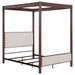 Zimmerlee 89 - inch Metal Eastern King Canopy Bed Rust Brown - Walo Furniture