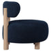 Zonie Boucle Upholstered Barrel Back Accent Chair Blue - Walo Furniture