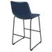 Zuni Faux Leather Upholstered Bar Chair Blue (Set of 2) - Walo Furniture