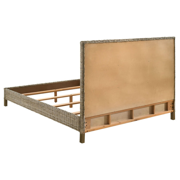 Zyla Wood California King Panel Bed Kubu Grey - Walo Furniture