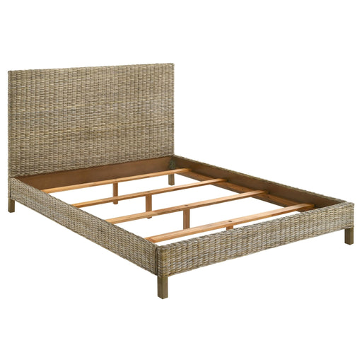 Zyla Wood Eastern King Panel Bed Kubu Grey - Walo Furniture